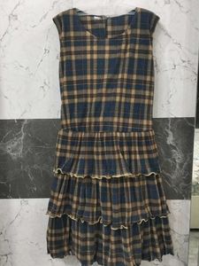 Plaid Tiered Ruffle Dress