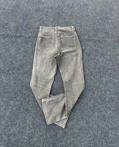 grey bootcut denim