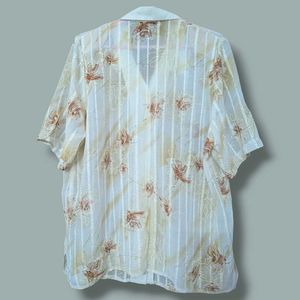 unisex Vintage Floral Print Short Sleeve
