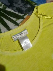 Yellow Cropped T-Shirt