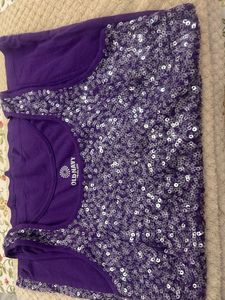 Purple Sequined Tank Top