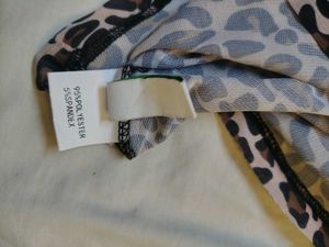 Newme leopard print mesh top