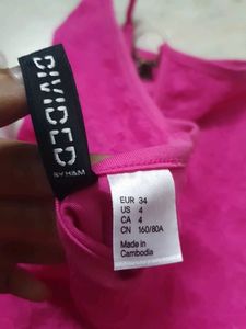 Y2k Bright Pink Lace Top With Spaghetti Straps