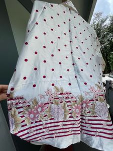Charming Polka Dot &amp; Floral Print Nightdress