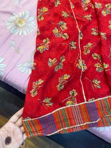 Elegant Red Floral Kurta