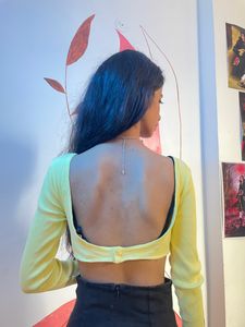 Boohoo Yellow Crop Top