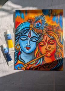 Handmade Radha Krishna Painting