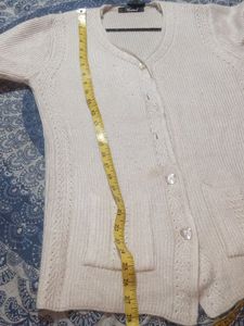Montrex Cream Colour Cardigan Sweater For Women