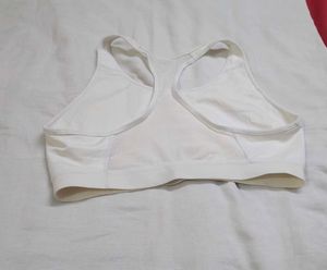 Adidas White Racerback Sports Bra