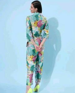Abstract Tree Print Button-Up &amp; Pants Set