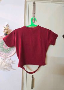 Chic Maroon Cropped Top