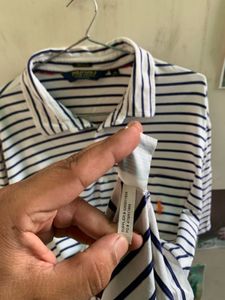PR107 Polo Golf Striped Long Sleeve Shirt