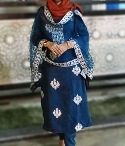 Blue Embroidered Kurta Set