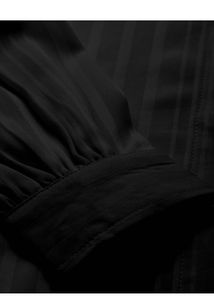 Elegant Black Striped Button-Down Shirt