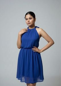 Blue Halter Dress Offer