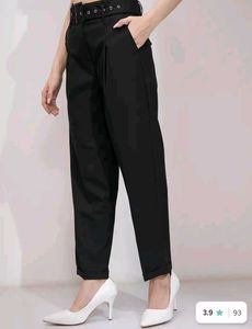 🎀Chic Black Belted Trousers for women 🎀