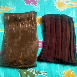 two soft silky scarfs