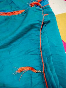 dual shade Satin  Crap Saree