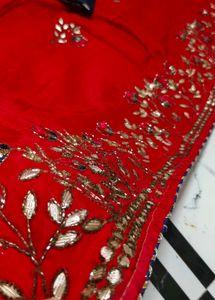 hand work in one saree gota patti kadana 🪡😍