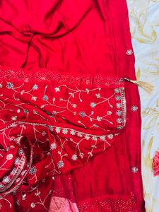 Elegant Red Embroidered Kurta Set