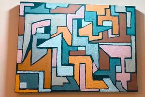 Vibrant Abstract Canvas Art 24x18 inches