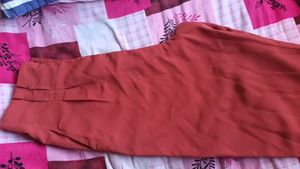 Terracotta High-Waisted Wide Leg Pants