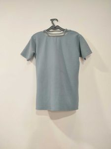 Lovely Powder-Blue Top With Net Detail