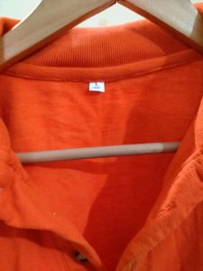 Beautiful Orange Cotton T-Shirt For Men