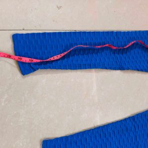 viral tik tok tight/Vibrant Blue Textured Leggings