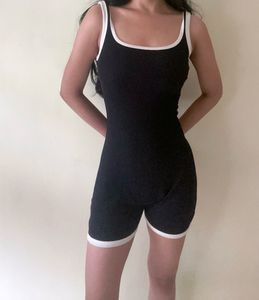 Retro Black &amp; White Trim Romper