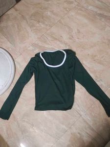Green Long Sleeve Top