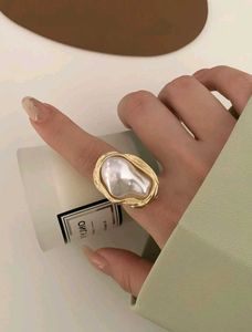 Unique Pearl Statement Ring