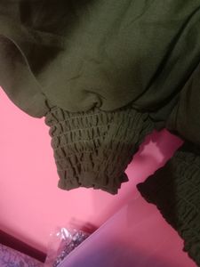 Crop Top With Puff Sleeves