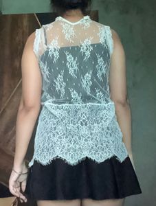 Elegant White Lace Top