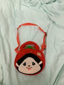 Cute Strawberry Face Plush Pouch