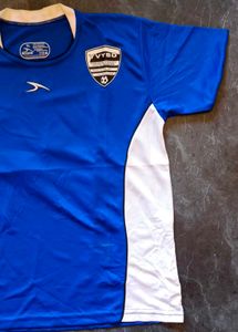 Blue and White Active T-Shirt