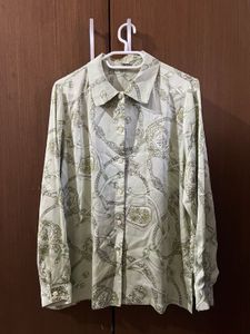 Vintage Patterned Button-Down Shirt