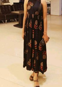 Stylish Black Printed Dress