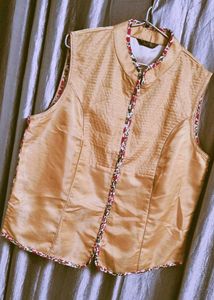 Women Cotton Rayon Kurta Palazzo Ethnic Jacket Set