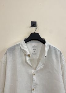 Men's White Linen Shirt 52 chest