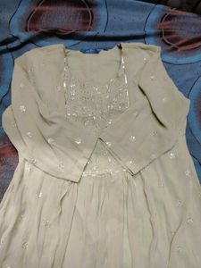 Elegant Pastel Gown with Sequins