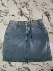 Classic Blue Denim Skirt