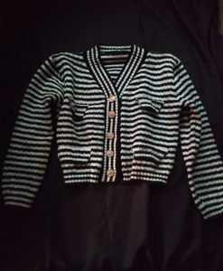 Striped Knit Cardigan
