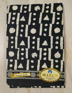Black &amp; White Printed Pure cotton suit