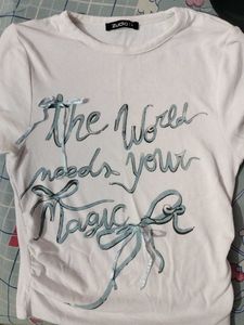 Cute White Graphic Top