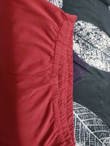 Red Casual Track Pants