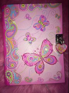 beautiful pink diary with lock