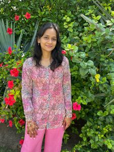 Floral pink top and palazzo Co-od Set