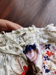 New Authentic Embroidery Offshoulder Dress