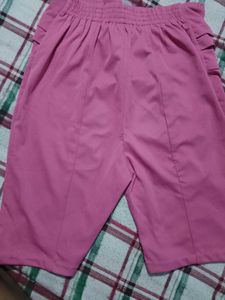 Pink High-Waisted short with Buttons